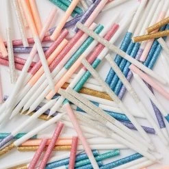 Ohitsperfect Dark Pink Glitter Dipped Candles Baby Shower