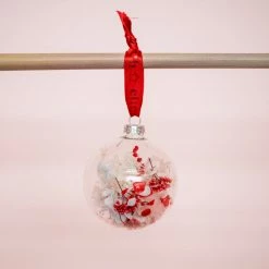 Ohitsperfect Jingle All The Way Floral Glass Bauble Christmas