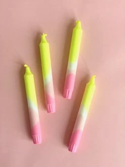 Ohitsperfect Valentine’s Neon Pink Punch Dip Dyed Candle