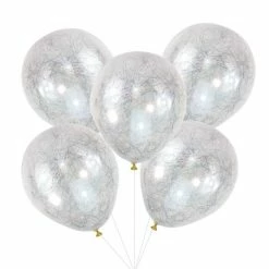 Ohitsperfect Silver Angel Hair Confetti Balloons