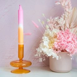 Ohitsperfect Adult Birthday Apricot Single Saucer Candle Holder