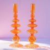 Ohitsperfect Apricot Jewelled Candle Holder Orange