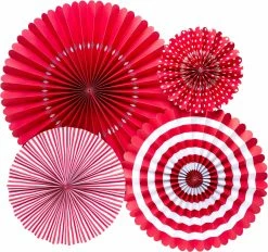 Ohitsperfect Red Paper Fan Set