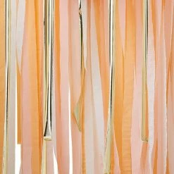 Ohitsperfect Gold And Peach Streamer Party Backdrop Baby Shower