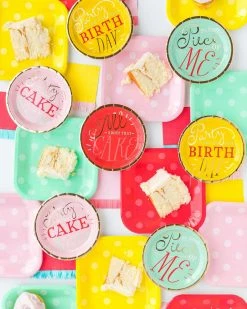 Ohitsperfect Kids Birthday Hip Hip Hooray Cake Plate Set