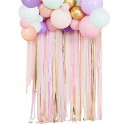 Ohitsperfect Pastel Streamer & Balloon Party Backdrop