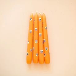 Ohitsperfect Hand Painted Flower Candle Peach