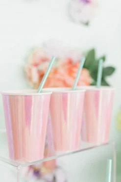 Ohitsperfect Kids Birthday Posh Cups, Just Peachy