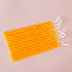 Ohitsperfect Kids Birthday Bees Wax Party Candles - Peach Orange