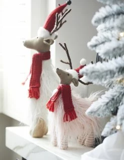 Ohitsperfect Pink Reindeer With Red Scarf