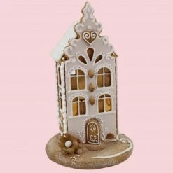 Ohitsperfect Pink Gingerbread House Facade Christmas