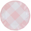 Ohitsperfect Pink Gingham Wavy Paper Dinner Plate