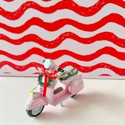 Ohitsperfect Pink Motorcycle Hanging Ornament Christmas