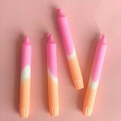 Ohitsperfect Pink Sherbet Fizz Dip Dyed Candle