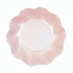 Ohitsperfect Pearly Pink Wavy Paper Appetiser/Dessert Bowl Bridal Shower & Hens