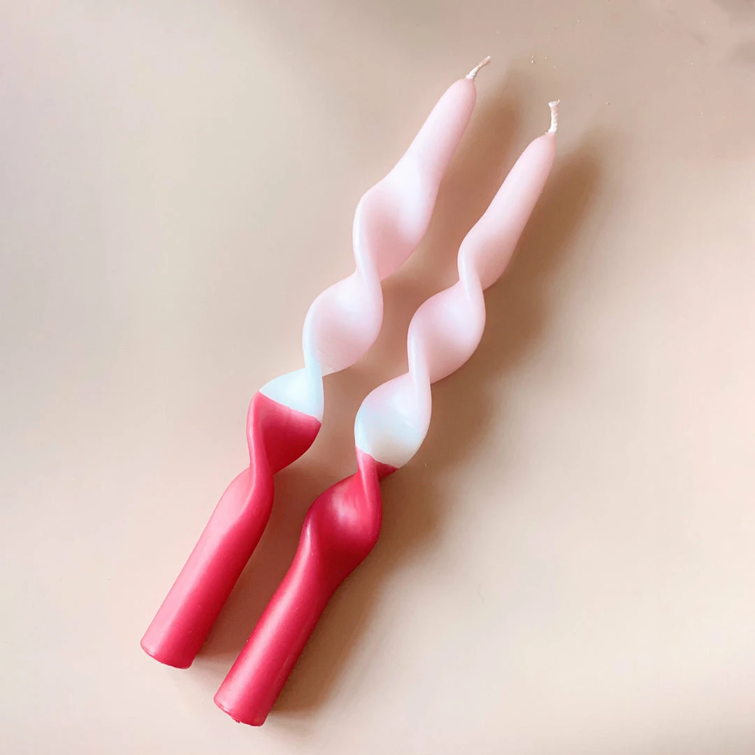 Ohitsperfect Bridal Shower & Hens Twist Duo Toned Candle - Red Velvet 28cm 3 Ohitsperfect Bridal Shower & Hens Twist Duo Toned Candle - Red Velvet 28cm