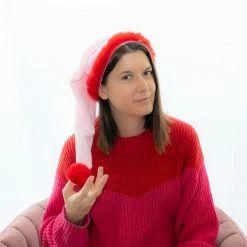 Ohitsperfect Jolly Handmade Adult Santa Hat