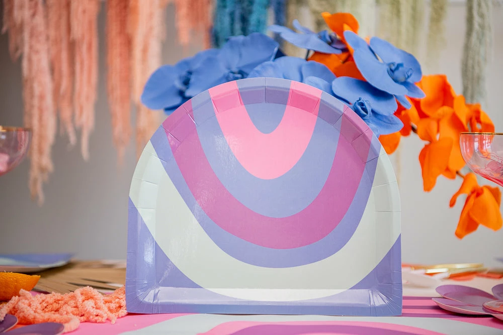 Ohitsperfect Rainbow Bloom Dinner Plate Set 8pk Bridal Shower & Hens 4 Ohitsperfect Rainbow Bloom Dinner Plate Set 8pk Bridal Shower & Hens