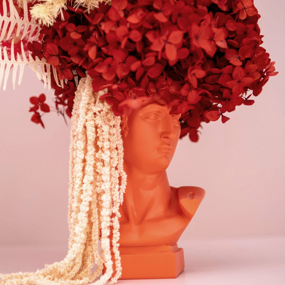 Ohitsperfect Bridal Shower & Hens David Head Bust Arrangement - Coral 4 Ohitsperfect Bridal Shower & Hens David Head Bust Arrangement - Coral