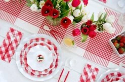 Ohitsperfect Red Gingham Wavy Salad Paper Plate Kids Birthday 7 Ohitsperfect Red Gingham Wavy Salad Paper Plate Kids Birthday