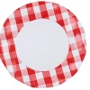 Ohitsperfect Red Gingham Wavy Paper Dinner Plate Bridal Shower & Hens