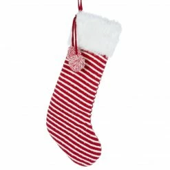 Ohitsperfect Red White Striped Christmas Stocking