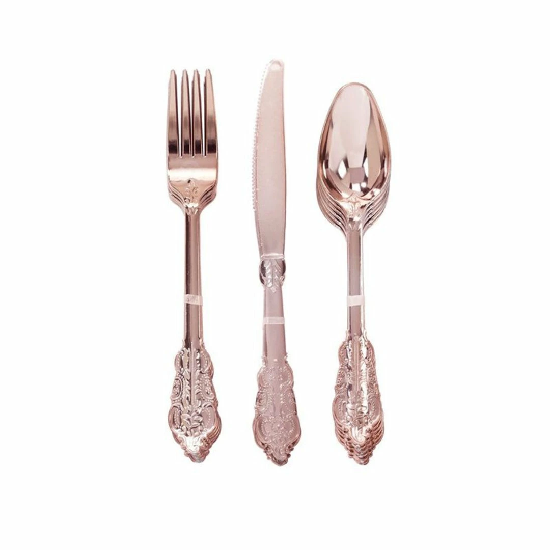 Ohitsperfect Rose Gold Cutlery Set Bridal Shower & Hens 3 Ohitsperfect Rose Gold Cutlery Set Bridal Shower & Hens