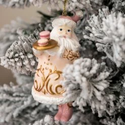 Ohitsperfect Goodwill Belgium Candy Santa With Macaron Plate Ornament Christmas