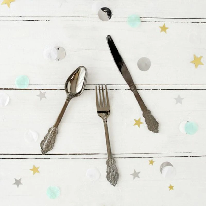 Ohitsperfect Silver Cutlery Set Bridal Shower & Hens 4 Ohitsperfect Silver Cutlery Set Bridal Shower & Hens
