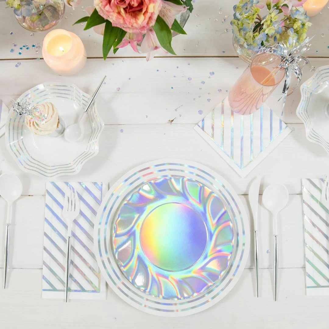 Ohitsperfect Iridescent Classic Paper Cocktail Napkin Bridal Shower & Hens 5 Ohitsperfect Iridescent Classic Paper Cocktail Napkin Bridal Shower & Hens