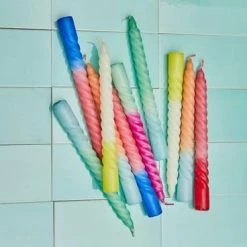 Ohitsperfect Yellow Orange Blue Twisted Candle Bridal Shower & Hens