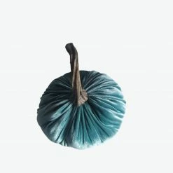 Ohitsperfect Teal Blue Silk Velvet Pumpkin Halloween