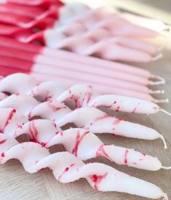 Ohitsperfect Confetti Twist Candle - White & Red 28cm Bridal Shower & Hens 7 Ohitsperfect Confetti Twist Candle - White & Red 28cm Bridal Shower & Hens