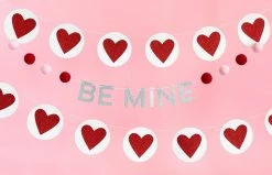 Ohitsperfect Be Mine Felt Ball Banner