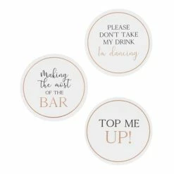 Ohitsperfect Adult Birthday Glass Topper Wedding Coasters