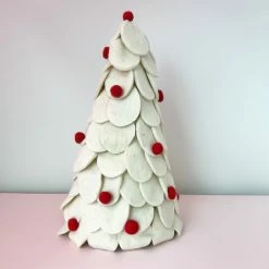 Ohitsperfect White Felt Pom Pom Xmas Tree Christmas